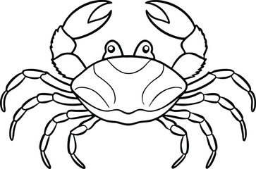 line art of a crab 