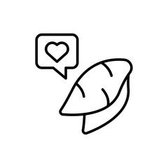 Love Cassava outline icons, minimalist vector illustration ,simple transparent graphic element .Isolated on white background