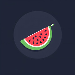 generate simple logo in shape of watermelon