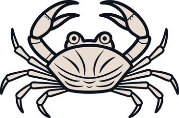 line art of a crab 