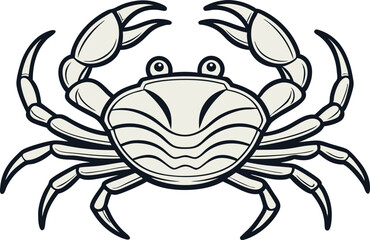 line art of a crab 