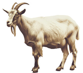 Fototapeta premium goat isolated carved watercolor illustration