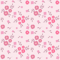pink flower seamless pattern