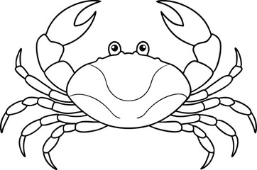 line art of a crab 