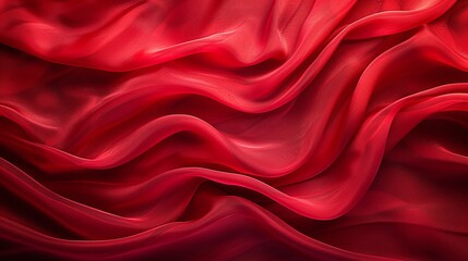 Fototapeta premium red satin fabric background featuring silky smooth texture and glossy luster perfect for showcasing the elegance and beauty of luxury textiles