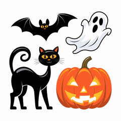 Obraz premium set of halloween pumpkins