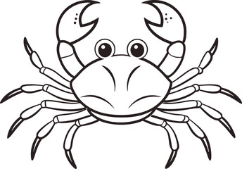 line art of a crab 