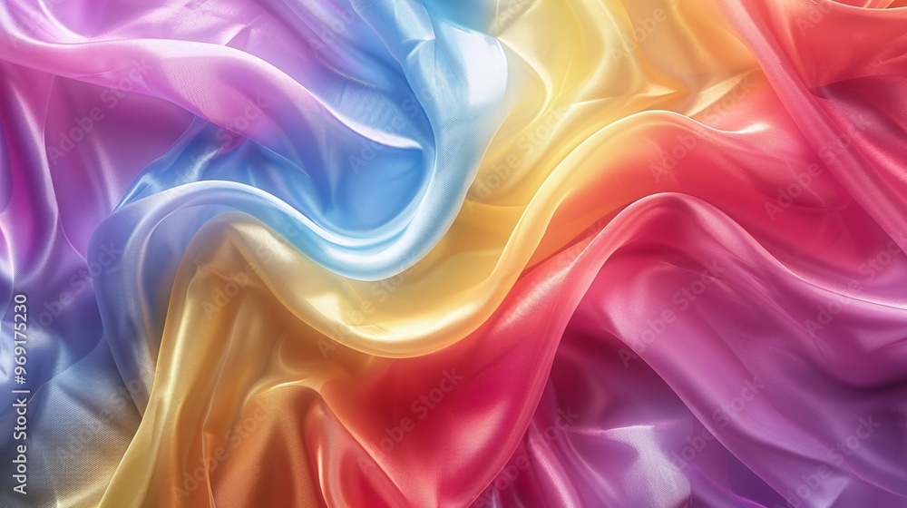 Poster colorful abstract rainbow background with silky texture perfect for creating vibrant motion design a