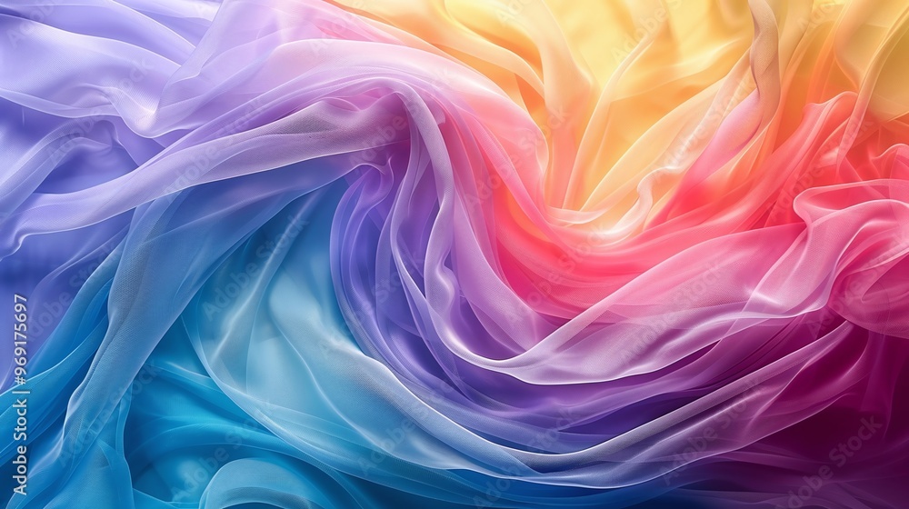 Poster abstract silky rainbow background with soft and smooth gradient perfect for creating vibrant and col