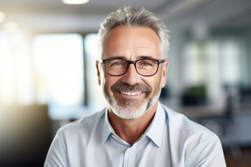 Office worker smiling glasses adult smile.