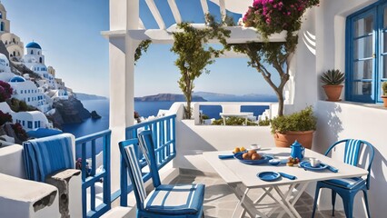 Fototapeta premium outdoor cafe in island
