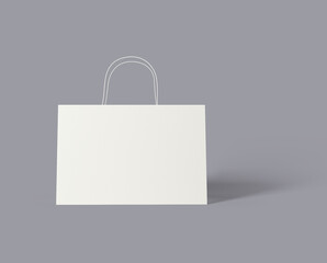 blank Empty Shopping Bag on the white background, mockup