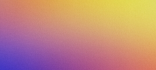 Fototapeta premium Grainy texture is blending a yellow and purple gradient background