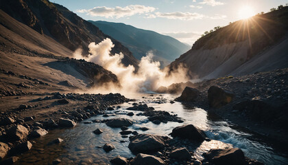 Hot Springs Secrets in Cloudy Summer: The Voyager's Pilgrimage Enveloped in Landslide