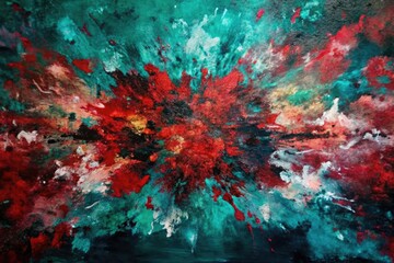 Obraz premium An explosion of vibrant colors creates an abstract masterpiece.