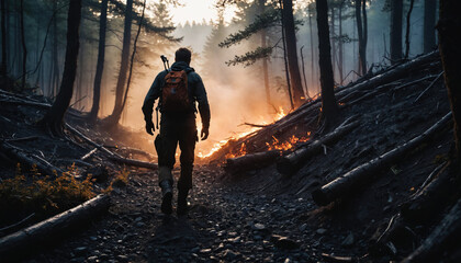 Ember Forest Forgotten in Cloudy Summer: The Expeditioner's Globetrot Enveloped in Landslide