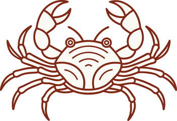 line art of a crab 