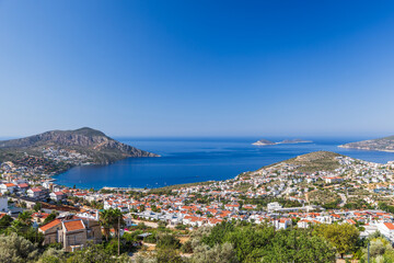 Obraz premium Aerial view of Kalkan, Turkey. Summer landscape photo