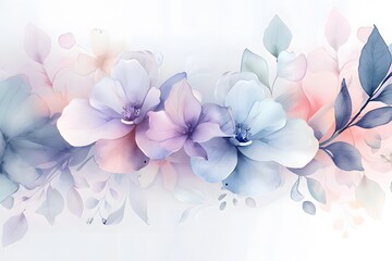 Soft elegant harmonious blend of pastel hues including flower background