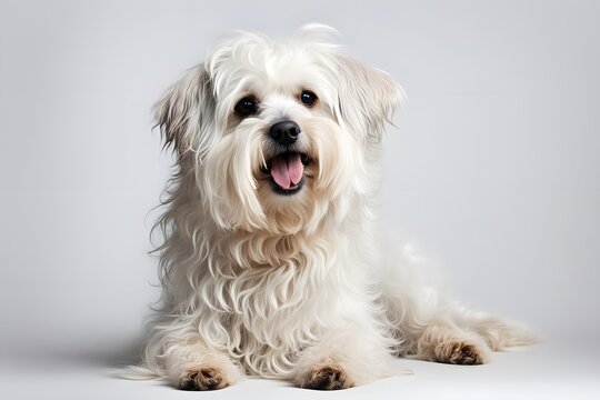 Bolognese dog animal on white background, Ai Generated - Powered by Adobe