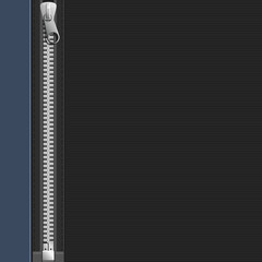 Vector open zipper background. Design concept banner.