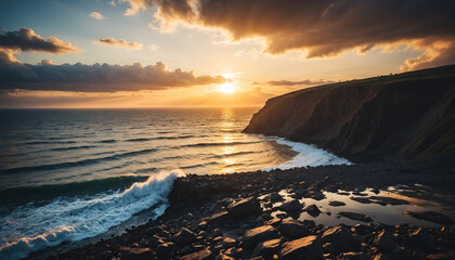 Ocean Lost in Cloudy Summer: The Discoverer's Quest Immersed in Landslide