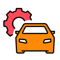automotive of car service & maintance icon