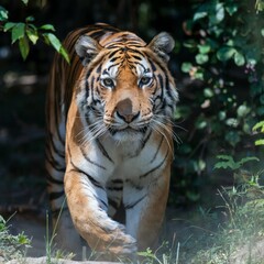 Tiger Stepping Out of the Shadows