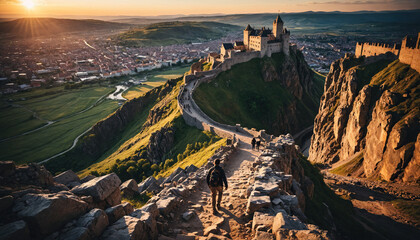 Castle City Enigmas in Cloudy Summer: The Seeker's Trip Surrounded in Landslide