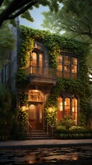 Fototapeta premium old house in the night