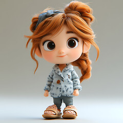 girl wearing a trench coat and sleeper AI generated