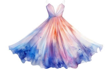 Princess dress on white background,png
