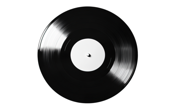 Vector vinyl record on white background,png