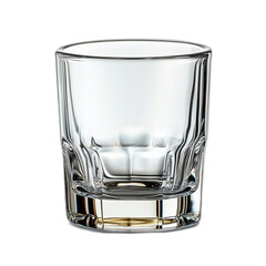empty drinking glass isolated on white transparent background, cut out, full depth of field