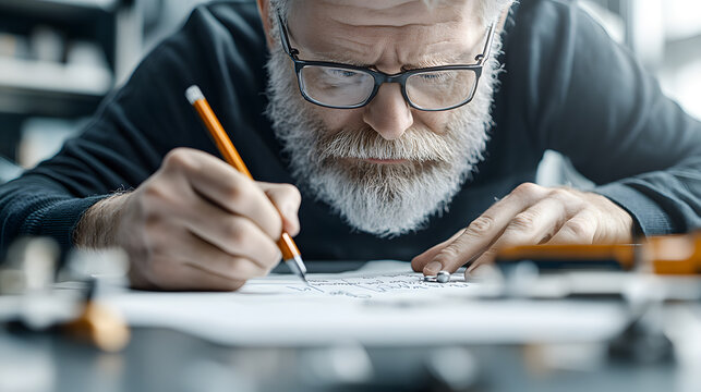 Theoretical physicist writing equations to decode dark matter