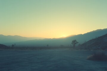 Fototapeta premium A serene desert landscape 