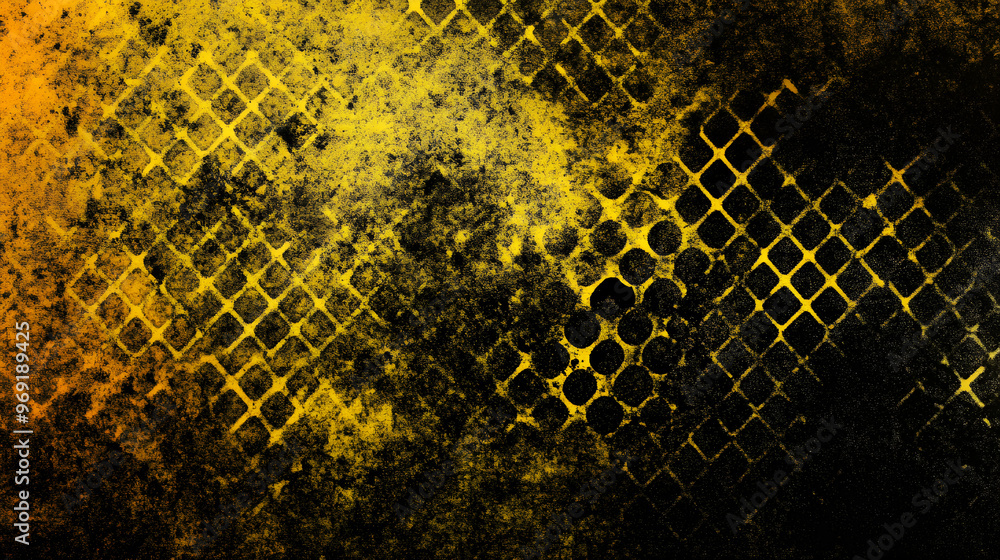 Canvas Prints a halftone black and yellow grunge background that isn't too cluttered in a punk style.