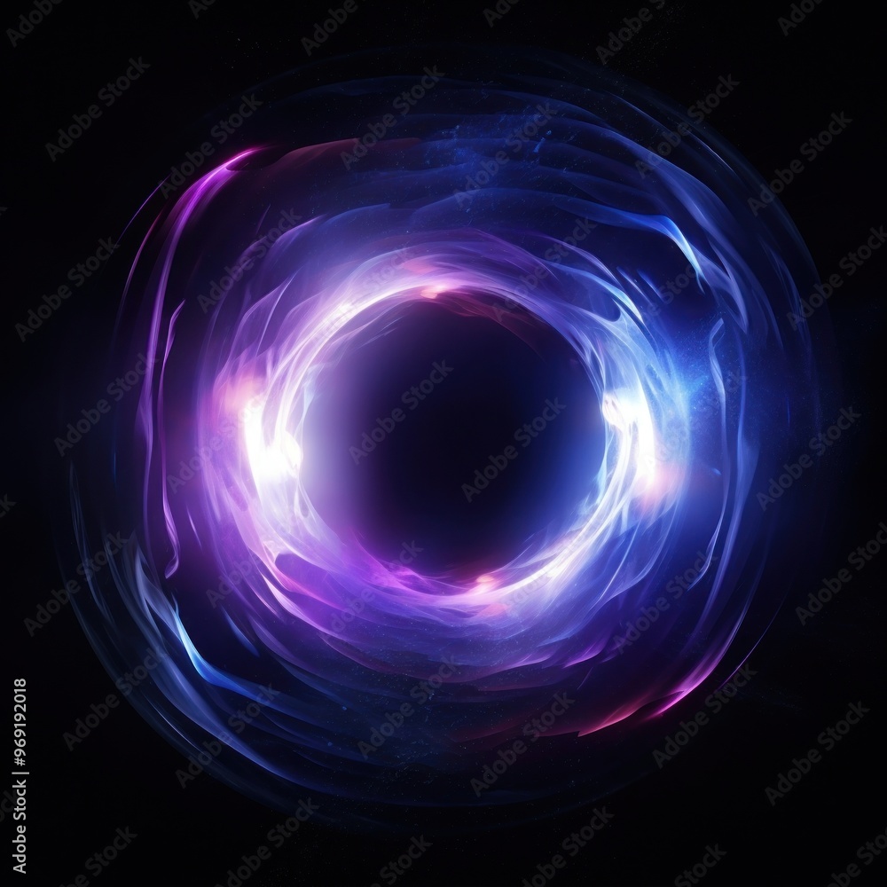 Sticker blackhole purple light backgrounds.