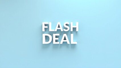 Obraz premium 3D FLASH DEAL in white on blue gradient background