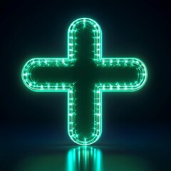 Obraz premium Neon Cross