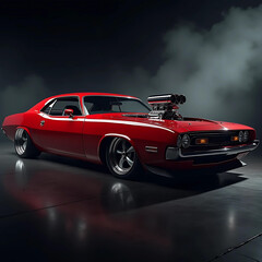 Naklejka premium A powerful tuned car