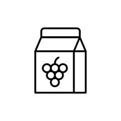 Grape juice outline icons, minimalist vector illustration ,simple transparent graphic element .Isolated on white background