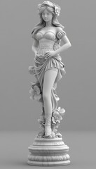 3D sculpture of a woman.