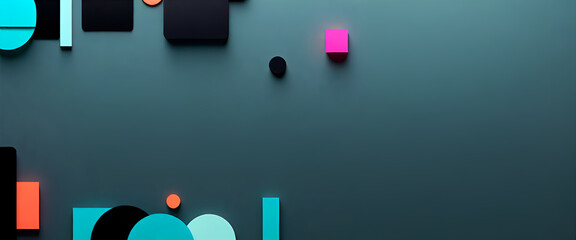 illustrazione con elementi geometrici a tema astratto surreale