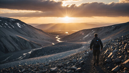 Arctic Arcana in Cloudy Summer: The Traveler's Quest Engulfed in Landslide