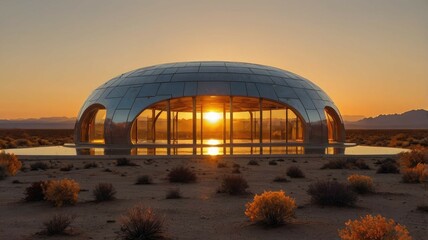 Fototapeta premium radiant sunset: a symphony of colors in nature's tranquility