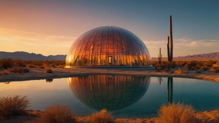 Obraz premium radiant sunset: a symphony of colors in nature's tranquility