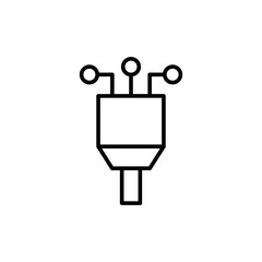 Obraz premium Optical fiber outline icons, minimalist vector illustration ,simple transparent graphic element .Isolated on white background