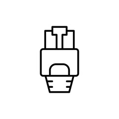 Obraz premium Optical fiber outline icons, minimalist vector illustration ,simple transparent graphic element .Isolated on white background