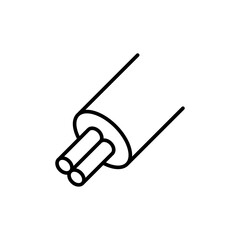 Optical fiber outline icons, minimalist vector illustration ,simple transparent graphic element .Isolated on white background